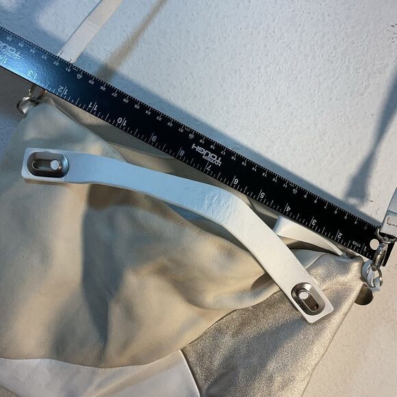 SKAGEN HANDBAG PURSE TAN WHITE SILVER SHOULDER LEATHER CAPSULE CASUAL EVERYDAY - Picture 6 of 12